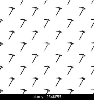 Ice axe pattern seamless vector repeat for any web design. Ice axe pattern seamless vector Stock Vector