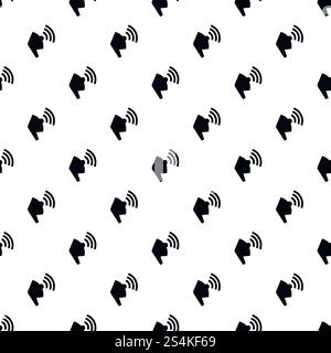 Megaphone pattern seamless vector repeat for any web design. Megaphone pattern seamless vector Stock Vector