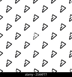 Triangular carabiner pattern seamless vector repeat for any web design. Triangular carabiner pattern seamless vector Stock Vector