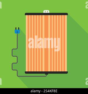 Wall ir heater icon. Flat illustration of wall ir heater vector icon for web design. Wall ir heater icon, flat style Stock Vector
