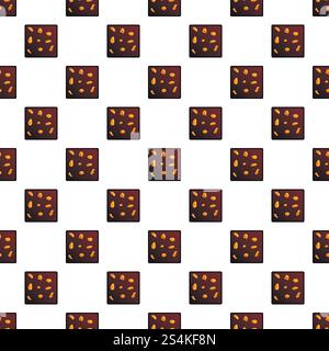 Chocolate cookies pattern seamless vector repeat for any web design. Chocolate cookies pattern seamless vector Stock Vector