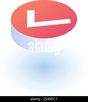 Approved mark icon. Isometric of approved mark vector icon for web design isolated on white background. Approved mark icon, isometric style Stock Vector