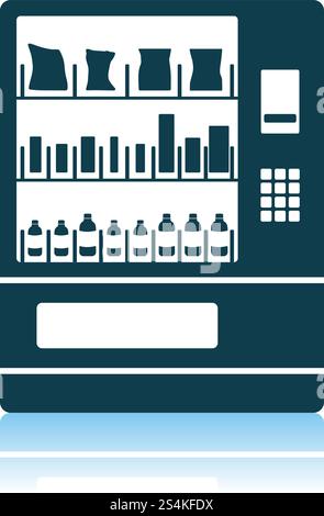 Food selling machine icon. Blue frame design. Vector illustration Stock ...