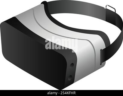 Vr glasses headset icon. Isometric of vr glasses headset vector icon for web design isolated on white background. Vr glasses headset icon, isometric style Stock Vector