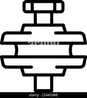 Bolt scaffolding icon. Outline bolt scaffolding vector icon for web design isolated on white background. Bolt scaffolding icon, outline style Stock Vector