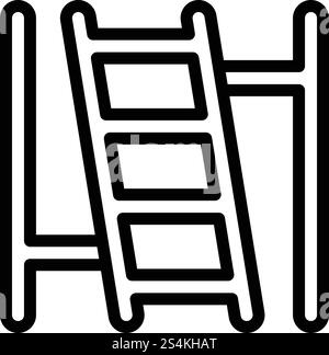 Scaffolding part icon. Outline scaffolding part vector icon for web design isolated on white background. Scaffolding part icon, outline style Stock Vector