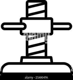 Scaffolding thread icon. Outline scaffolding thread vector icon for web design isolated on white background. Scaffolding thread icon, outline style Stock Vector