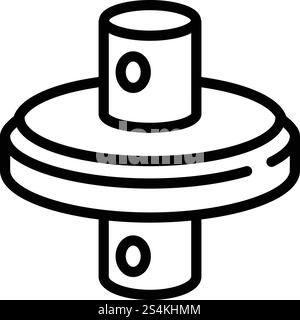 Scaffolding post icon. Outline scaffolding post vector icon for web design isolated on white background. Scaffolding post icon, outline style Stock Vector