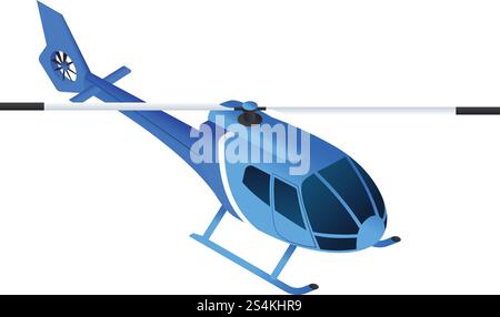 Blue helicopter icon. Isometric of blue helicopter vector icon for web design isolated on white background. Blue helicopter icon, isometric style Stock Vector