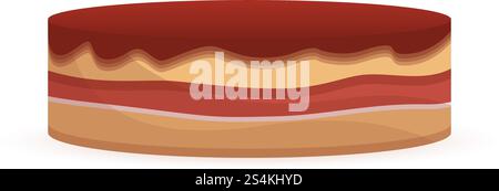 Small cake icon. Cartoon of small cake vector icon for web design isolated on white background. Small cake icon, cartoon style Stock Vector