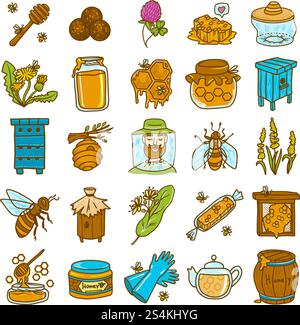 Vector propolis set. Doodle style illustration Stock Vector Image & Art ...