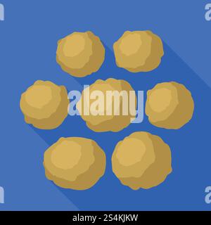 Propolis ball icon. Flat illustration of propolis ball vector icon for web design. Propolis ball icon, flat style Stock Vector