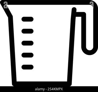 Measurement glass pot icon. Outline measurement glass pot vector icon ...