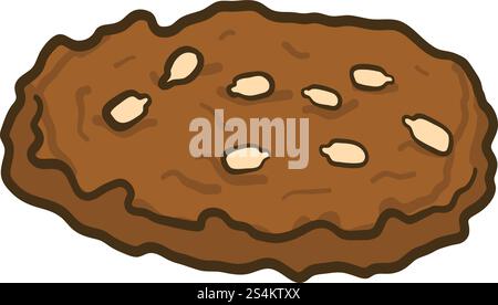 Choco homemade cookie icon. Hand drawn illustration of choco homemade cookie vector icon for web design. Choco homemade cookie icon, hand drawn style Stock Vector