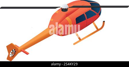 Firefighter helicopter icon. Isometric of firefighter helicopter vector icon for web design isolated on white background. Firefighter helicopter icon, isometric style Stock Vector