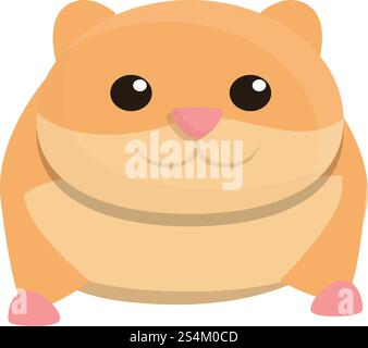 Zoo hamster icon. Cartoon of zoo hamster vector icon for web design isolated on white background. Zoo hamster icon, cartoon style Stock Vector