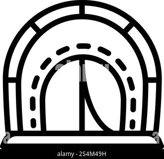 Camping tent icon. Outline camping tent vector icon for web design isolated on white background. Camping tent icon, outline style Stock Vector