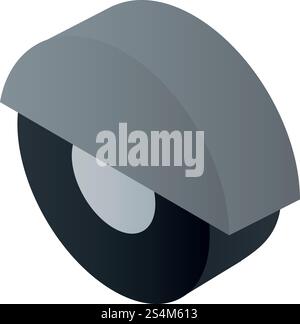 Scaffold wheel icon. Isometric of scaffold wheel vector icon for web design isolated on white background. Scaffold wheel icon, isometric style Stock Vector