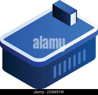 City garage icon. Isometric of city garage vector icon for web design isolated on white background. City garage icon, isometric style Stock Vector