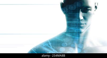Data Network on a Corporate System as Art Stock Photo
