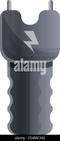 Police electric shocker icon. Cartoon of police electric shocker vector icon for web design isolated on white background. Police electric shocker icon, cartoon style Stock Vector