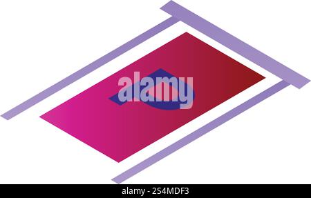 Parking place icon. Isometric of parking place vector icon for web design isolated on white background. Parking place icon, isometric style Stock Vector