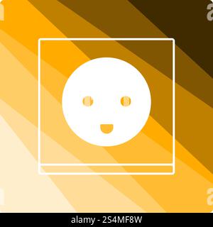 Austria Electrical Socket Icon. Flat Color Ladder Design. Vector Illustration. Stock Vector