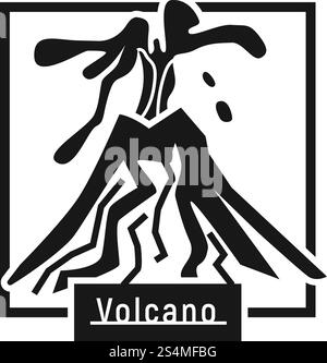 Hill volcano eruption logo. Simple illustration of hill volcano eruption vector logo for web design isolated on white background. Hill volcano eruption logo, simple style Stock Vector