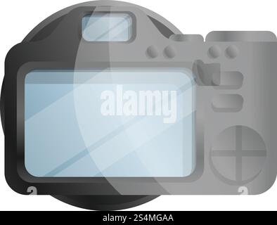 Tft display camera icon. Cartoon of tft display camera vector icon for web design isolated on white background. Tft display camera icon, cartoon style Stock Vector