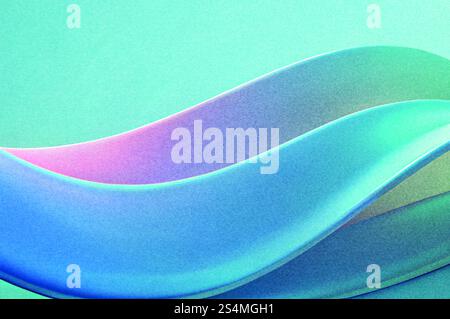 A soft gradient flows gracefully across the background, blending pastel colors to create a soothing, grainy texture The design evokes a tranquil atmos Stock Photo