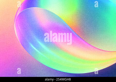 Vibrant swirls of soft pastel colors blend together in a grainy texture, creating an ethereal background ideal for artistic expressions and modern des Stock Photo