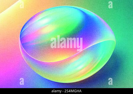 A vibrant abstract texture features a grainy background in soft pastel colors The design showcases a translucent shape with a smooth gradient, evoking Stock Photo