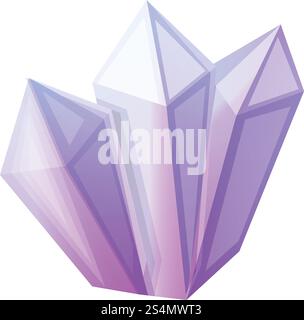 Crystal and natural mineral. Cartoon Magic Gemstone. Game asset. vector ...