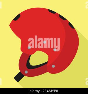Rafting helmet icon. Flat illustration of rafting helmet vector icon for web design. Rafting helmet icon, flat style Stock Vector