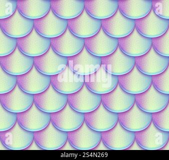 Mermaid tail scales vector seamless pattern. Holographic bright fish texture. Mermaid texture background scale fish skin illustration. Mermaid tail scales vector seamless pattern. Holographic bright fish texture Stock Vector