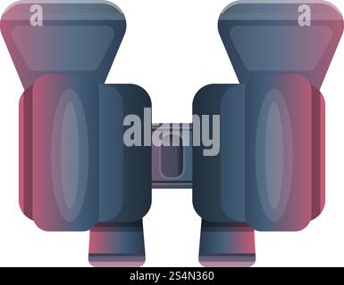 Observe binoculars icon. Cartoon of observe binoculars vector icon for web design isolated on white background. Observe binoculars icon, cartoon style Stock Vector