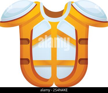 American football body protect icon. Cartoon of american football body protect vector icon for web design isolated on white background. American football body protect icon, cartoon style Stock Vector