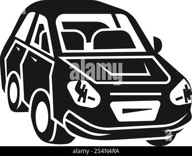 Valet car icon. Simple illustration of valet car vector icon for web design isolated on white background. Valet car icon, simple style Stock Vector