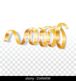 Birthday serpentine icon. Realistic illustration of birthday serpentine vector icon for web design. Birthday serpentine icon, realistic style Stock Vector