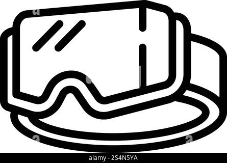 Ski goggles icon. Outline ski goggles vector icon for web design isolated on white background. Ski goggles icon, outline style Stock Vector