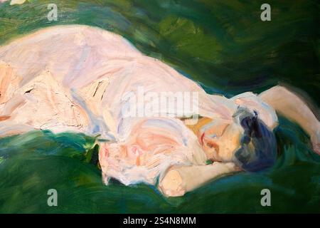 Detail, La siesta, The nap, San Sebastián, 1911, Joaquin Sorolla y