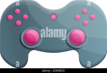 Video game joystick icon. Cartoon of video game joystick vector icon for web design isolated on white background. Video game joystick icon, cartoon style Stock Vector