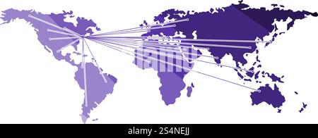 Map With Directions To All Part - Map With Directions To All Part Of The World Flat Color Ladder Design Vector Illustration 2s4nejj 