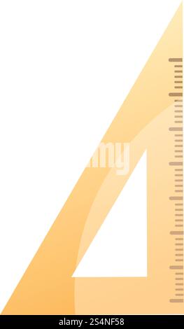 Wood angle ruler icon cartoon vector. Triangle pencil. Scale measure ...