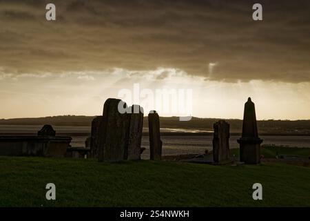 Moody sky over the Mouth of the Tyne, Newcastle, England. Stock Photo