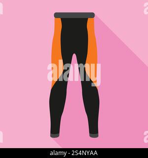 Rafting pants icon. Flat illustration of rafting pants vector icon for web design. Rafting pants icon, flat style Stock Vector