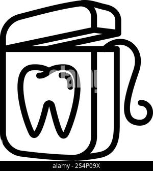 Floss icon. Outline floss vector icon for web design isolated on white background. Floss icon, outline style Stock Vector