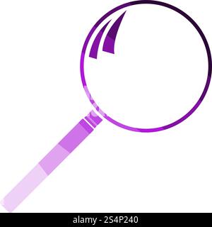 Loupe Icon. Flat Color Ladder Design. Vector Illustration. Stock Vector