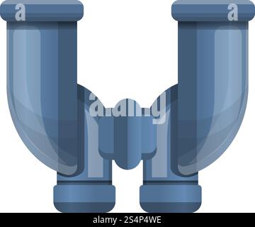 Modern binoculars icon. Cartoon of modern binoculars vector icon for web design isolated on white background. Modern binoculars icon, cartoon style Stock Vector