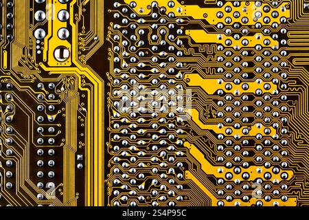 electronic circuit board background close up Stock Photo